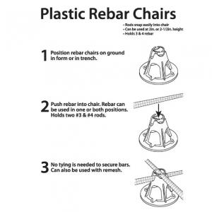 Plastic Rebar Mesh Chair Illustration